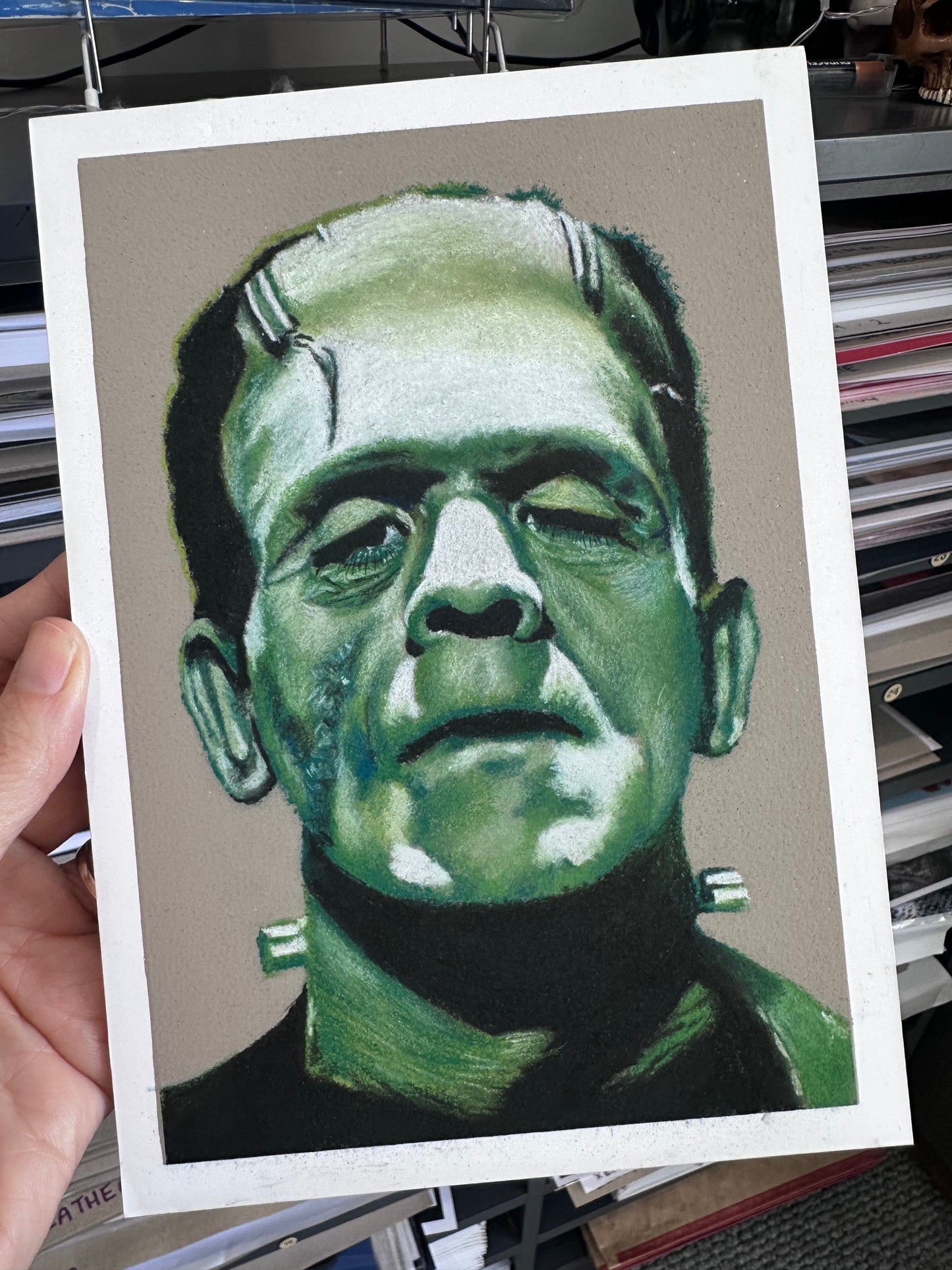 Frankensteins Monster - Original Pastel Drawing